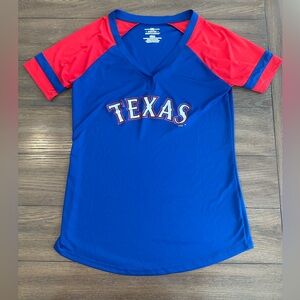 Genuine Merchandise Women's Blue and Red Jersey Texas Rangers Size M